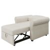 3-in-1 Sofa Bed Chair, Convertible Sleeper Chair Bed,Adjust Backrest Into a Sofa,Lounger Chair,Single Bed,Modern Chair Bed Sleeper for Adults,White(Ol