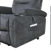 Electric Power Lift Recliner Chair with Massage and Heat for Elderly, 3 Positions, 2 Side Pockets, Cup Holders, USB Charge Ports, High-end Quality Clo