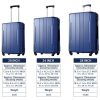 Hardshell Luggage Sets 3 Pcs Spinner Suitcase with TSA Lock Lightweight 20''24''28''