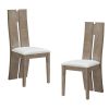 Dining Chair Set of 2 MDF, sponge .PU Leather Upholstered Cushion Seat Wooden Back Side Chairs Wood Armless Dining Chairs with High Back.