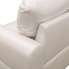 Peaerl White Faux Leather Living Room Sofa Set B