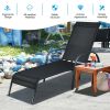 Adjustable Patio Chaise Folding Lounge Chair with Backrest