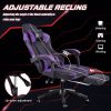 Video Game Chair for Adults, Computer Chair Gaming Chairs for Kids, Adjustable Lumbar Pillow Headrest Office Desk Chair Gamer Chair with Footrest