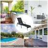 Adjustable Patio Chaise Folding Lounge Chair with Backrest