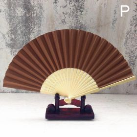 1pc Folding Fan Handheld Fans Chinese Paper Classical Hanfu Fan Solid Color Hand Fan Home Decoration Fan Chinese Fan Hand Folding Fans (Style: 16)