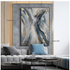 Handmade Oil Painting Canvas Wall Art Decoration Abstract Art Painting Gold Foil Streamer for Home Living Room hallway bedroom luxurious decorative pa