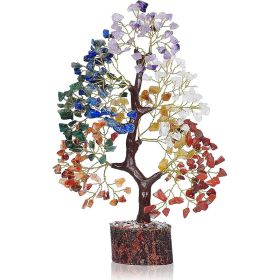 Chakra Tree of Life, Crystal Tree for Positive Energy Home Decor (Color: Colorful)