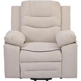 Massage Recliner,Power Lift Chair for Elderly with Adjustable Massage and Heating Function,Recliner Chair with Infinite Position and Side Pocket for L (Color: as picture)