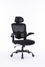 Ergonomic Mesh Office Chair with 3D Adjustable Lumbar Support, High Back Desk Chair with Flip-up Arms, Executive Computer Chair Home Office Task Swive (Color: as Pic)