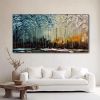 Hand Painted Canvas Oil Paintings Modern Abstract Thick Texture Landscape Wall Art Pictures For Living Room Home Decor No Framed