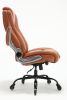 High Back Office Chair- Lifting Headrest Flip Arms Built-in Adjustable Lumbar Support, Executive Computer Desk Chair Ergonomic Design Strong Metal Bas