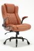 High Back Office Chair- Lifting Headrest Flip Arms Built-in Adjustable Lumbar Support, Executive Computer Desk Chair Ergonomic Design Strong Metal Bas