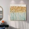 Oil Painting Handmade Hand Painted Wall Art Modern Gold Foil Tree Abstract  home corridor living room bedroom luxurious adornment painting