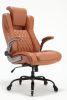 High Back Office Chair- Lifting Headrest Flip Arms Built-in Adjustable Lumbar Support, Executive Computer Desk Chair Ergonomic Design Strong Metal Bas