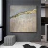 Hand Painted Texture Abstract Oil Painting Gold Foil Modern Home Wall Art Hangings Canvas Paintings For Living Room Hotel Decor