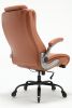 High Back Office Chair- Lifting Headrest Flip Arms Built-in Adjustable Lumbar Support, Executive Computer Desk Chair Ergonomic Design Strong Metal Bas