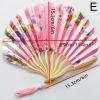 1pc Folding Fan Handheld Fans Chinese Imitation Silk Classical Hanfu Fan Tassel Elegent Female Fan Home Decoration Fan Chinese Fan Hand Folding Fans V