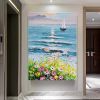 Hand Oil Painting CanvasWall Art Decoration Abstract Knife Painting Landscape Flowers For Home Living Room hallway bedroom luxurious decorative painti