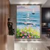 Hand Oil Painting CanvasWall Art Decoration Abstract Knife Painting Landscape Flowers For Home Living Room hallway bedroom luxurious decorative painti