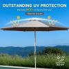 9FT Patio Umbrella, Outdoor Table Umbrella with Push Button Tilt and Crank, UV Protection Waterproof Market Sun Umbrella with 8 Sturdy Ribs for Garden