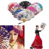 1pc Folding Fan Handheld Fans Chinese Imitation Silk Classical Hanfu Fan Tassel Elegent Female Fan Home Decoration Fan Chinese Fan Hand Folding Fans V