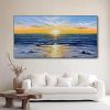 Abstract Wall Decor Palette Knife Oil Painting Seascape Picture Unframed Acrylic Canvas Wall Art Handmade Decorative Item