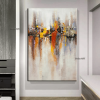 Handmade Oil Painting Canvas Wall Art Decoration Abstract Art Painting Gold Foil Streamer for Home Living Room hallway bedroom luxurious decorative pa