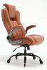 High Back Office Chair- Lifting Headrest Flip Arms Built-in Adjustable Lumbar Support, Executive Computer Desk Chair Ergonomic Design Strong Metal Bas