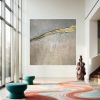 Hand Painted Texture Abstract Oil Painting Gold Foil Modern Home Wall Art Hangings Canvas Paintings For Living Room Hotel Decor