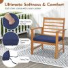 3 Pieces Outdoor Furniture Set with Soft Seat Cushions