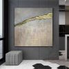 Hand Painted Texture Abstract Oil Painting Gold Foil Modern Home Wall Art Hangings Canvas Paintings For Living Room Hotel Decor